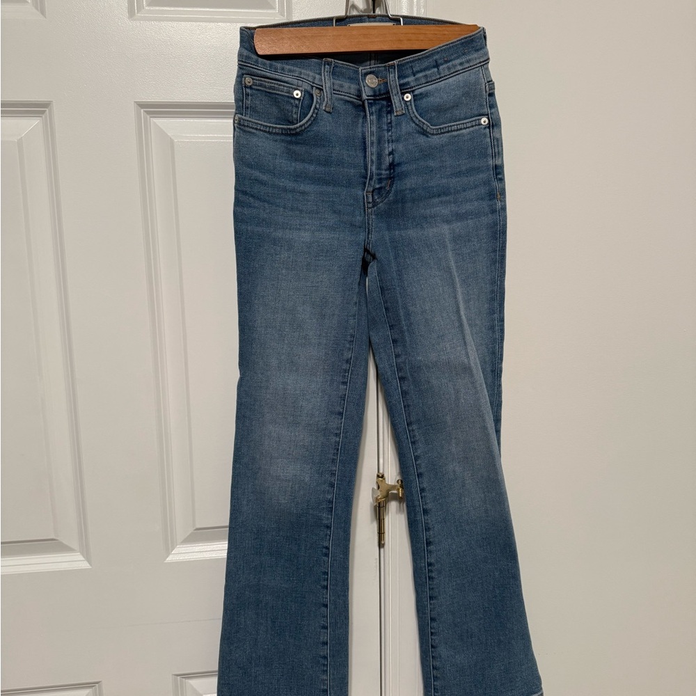 Madewell Mid Rise Kick Out Blue Denim Jeans